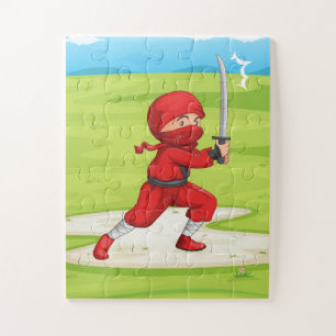 Petit Ninja Boy Design Jigsaw Puzzle