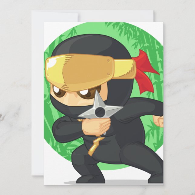 Petit Ninja tenant Shuriken (Devant)