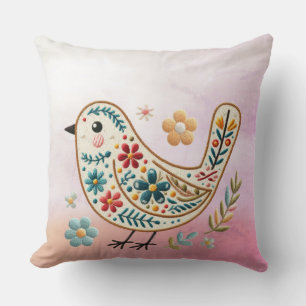 Petit Oiseau Floral Pink Lot Oreiller