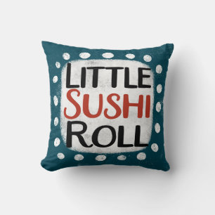Petit Oreiller à lancer de rouleaux de sushi