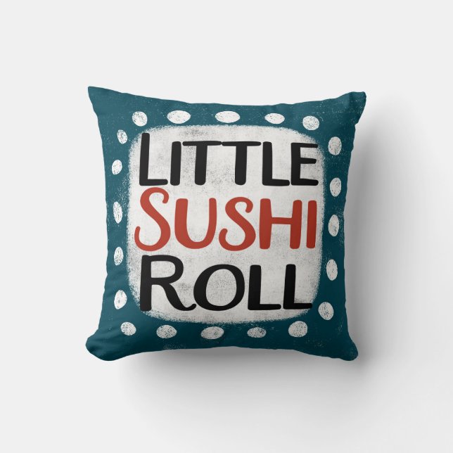 Petit Oreiller à lancer de rouleaux de sushi (Recto)