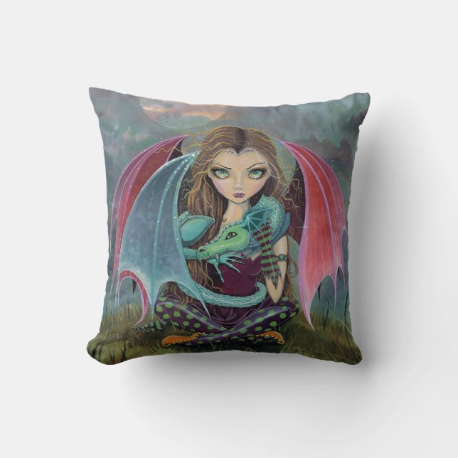 Petit oreiller d'art fantastique de fée gothique e (Recto)