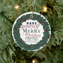 Petit ornement de Noël de maison - Typé