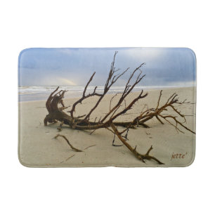 Petit ou moyen tapis de bain de bois de flottage