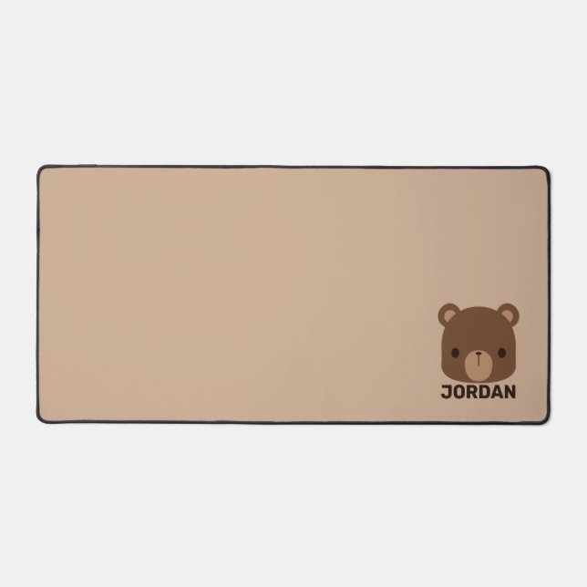 Petit ours Brown mignon avec nom personnalisé (Recto)