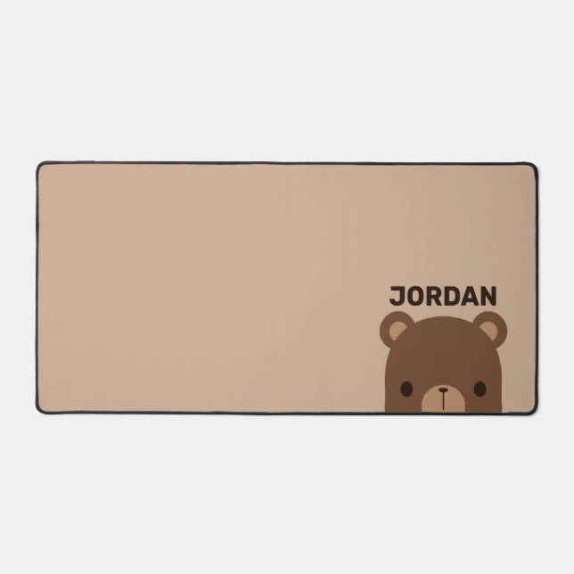 Petit ours Brown mignon avec nom personnalisé (Recto)