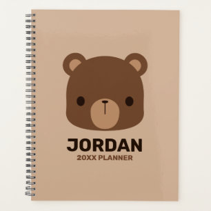 Petit ours Brown mignon avec nom personnalisé