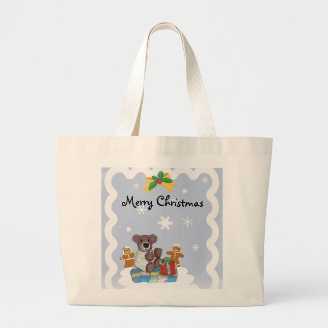 Petit Ours Noël Jumbo Sac fourre-tout (Devant)