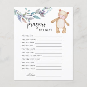 Petit ours - prières pour bébé
