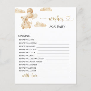 Petit Ours Souhaite pour carte de bébé