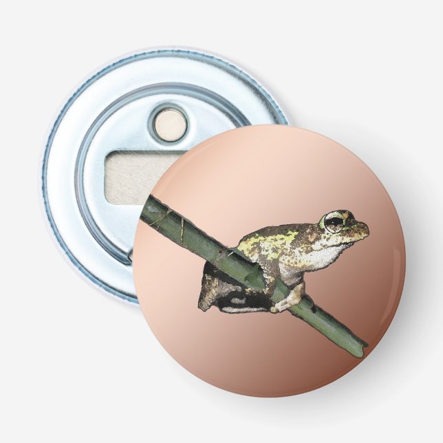 Petit ouvre-bouteille grenouille peinte à l'huile (Devant)