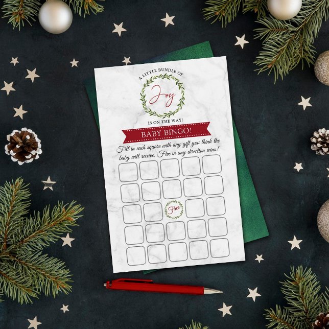 Petit Pack De Joie Baby shower De Noël Bingo (Créateur téléchargé)