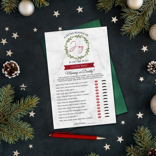 Petit Pack De Joie Baby shower De Noël Jeu (Créateur téléchargé)