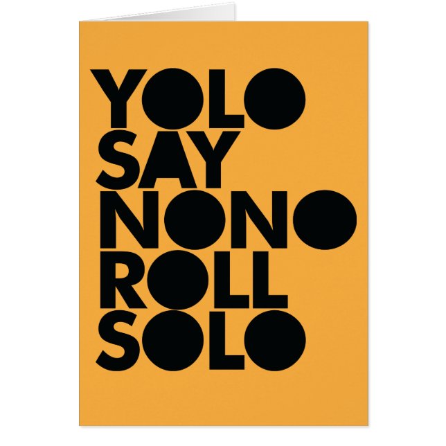 Petit pain de YOLO en solo rempli (Devant)