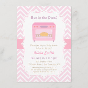 Petit pain moderne dans les invitations de baby