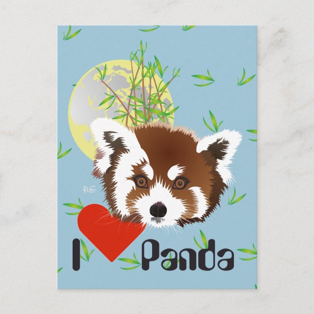 Petit panda (Ailurus fulgens) carte postale (Devant)