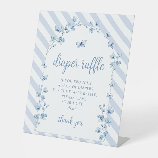 Petit papillon bleu bébé garçon diaper signe de to (Recto)