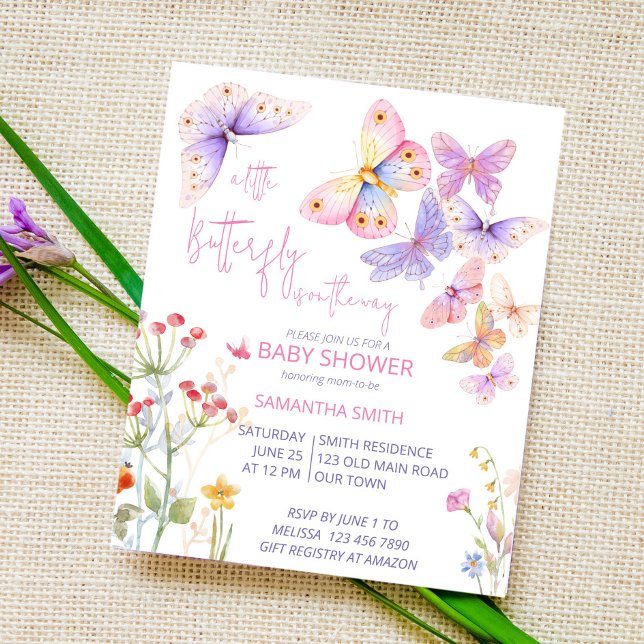 Petit papillon fleurs sauvages de prairie baby sho (Créateur téléchargé)