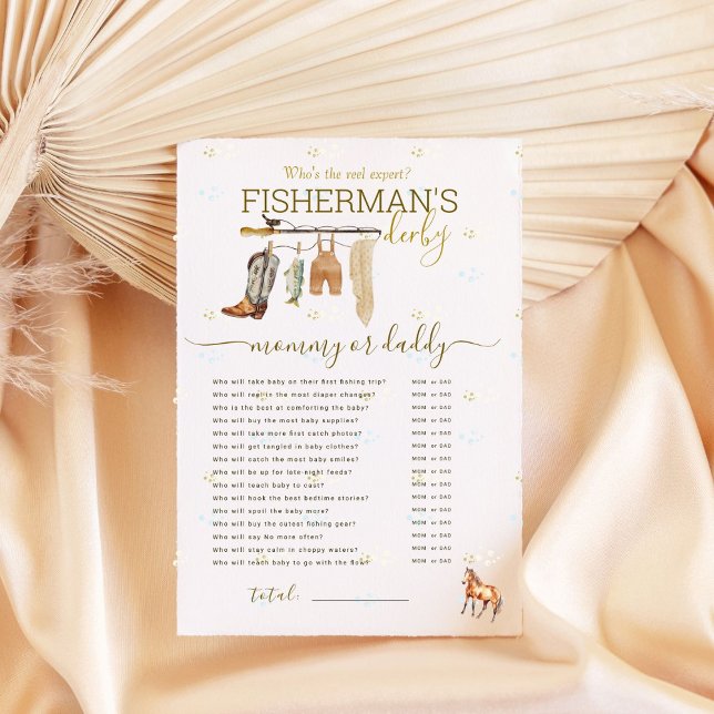 Petit Pêcheur Baby shower Maman Ou Papa Jeu (Créateur téléchargé)