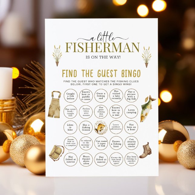 Petit Pêcheur Est Sur Le Chemin Bany Shower Bingo (Créateur téléchargé)