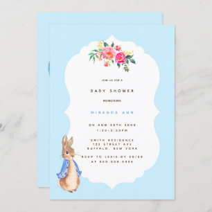 Petit Peter Rabbit Baby in Boy Shower Invitation