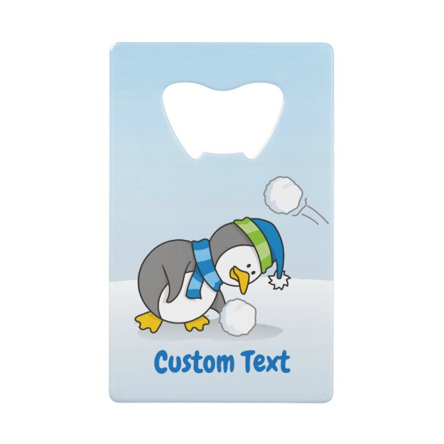 Petit pingouin obtenant un bot de carte de crédit  (Devant)