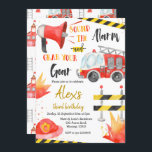 Petit pompier garçon Invitation d'anniversaire<br><div class="desc">Petit pompier garçon Invitation d'anniversaire</div>