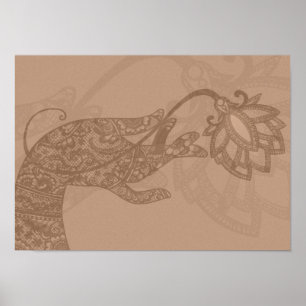 Petit poster de Lotus Mudra Mehndi