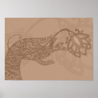 Petit poster de Lotus Mudra Mehndi