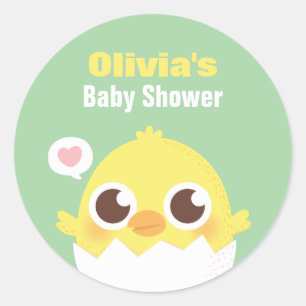 Petit poule en Baby shower d'oeuf Stickers de déco