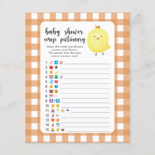 Petit poussin - jeu de pictionary emoji pour baby