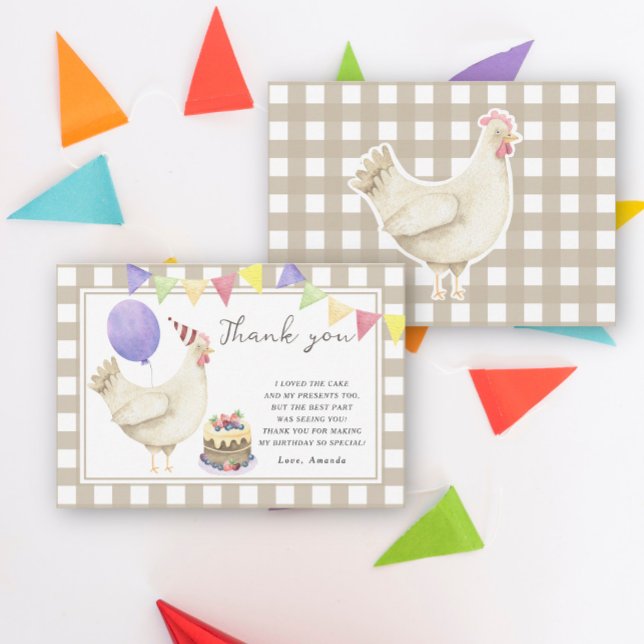 Petit poussin mignon fête d'anniversaire merci (Créateur téléchargé)