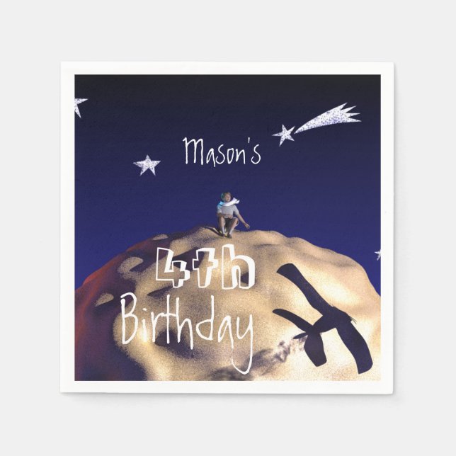 PETIT PRINCE 4e anniversaire serviettes en papier (Devant)