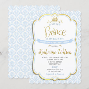 Petit Prince Baby Shower Invitations Garçon Bleu