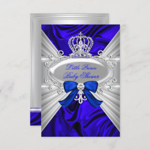 Petit Prince Royal Blue Boy Baby shower Invitation