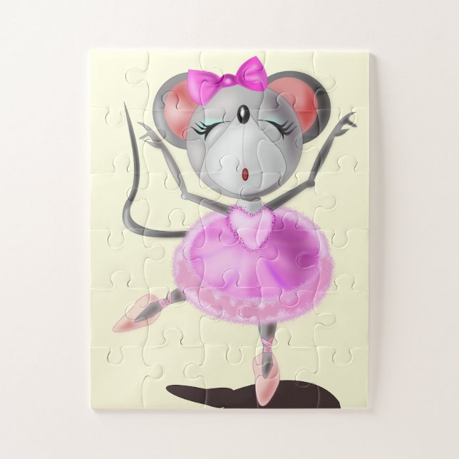 Petit Puzzle de la Souris Ballerine - Danseuse de  (Vertical)