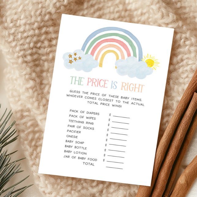 Petit Rayon de Soleil Arc-en-Ciel Le Prix est just (Rainbow Baby Shower The Price Is Right Game)