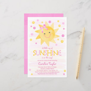 Petit rayon de soleil Baby shower d'aquarelle