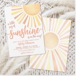 Petit Rayon de Soleil Invitation pour une Baby Sho