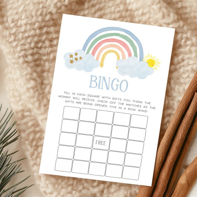 Petit Rayon de Soleil Jeu de Bingo Arc-en-Ciel (Rainbow Baby Shower Bingo Game)