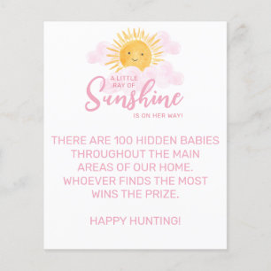 Petit rayon de soleil Jeu pour Baby Shower