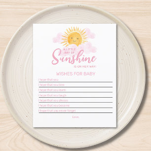 Petit Rayon De Soleil Vœux Pour Jeu De Baby Shower