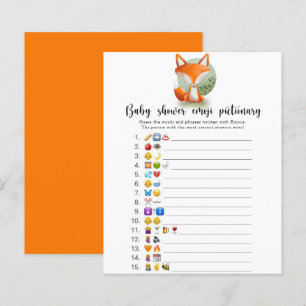 Petit renardeau - jeu de pictionary emoji pour bab