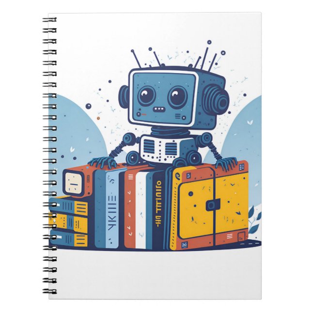 petit robot mignon IA et livres 2 (Devant)