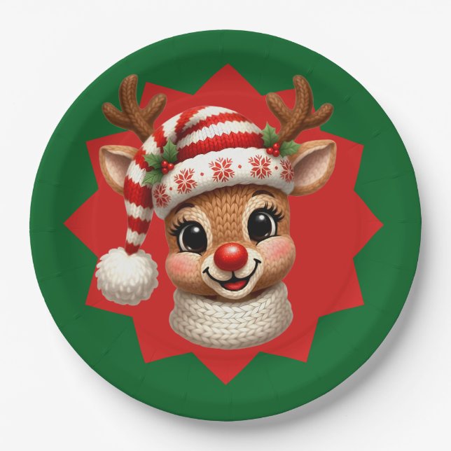 Petit Rudolf  Assiette en carton (Devant)