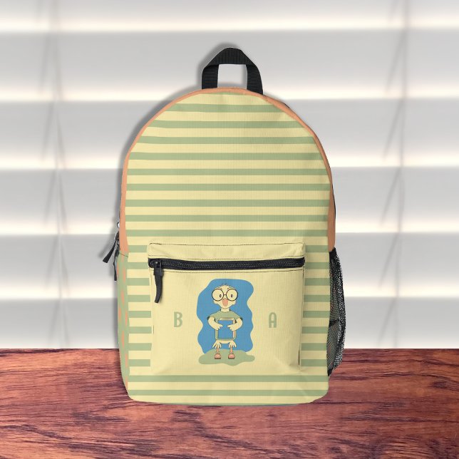 Petit sac à dos pour enfants avec des bandes et de (Cute yellow duckling kid backpack .)