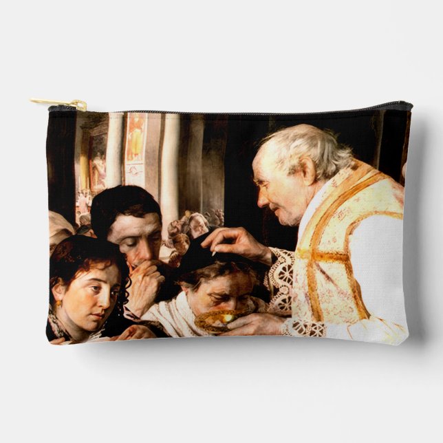Petit sac à fermeture éclair avec image de la Sain (Recto)