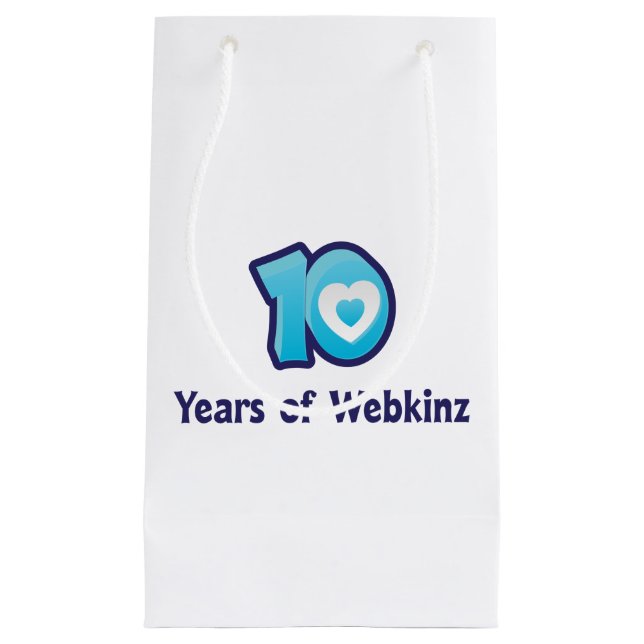 Petit Sac Cadeau 10 ans de Webkinz Logo (Devant)