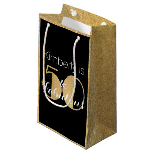 Petit Sac Cadeau 50 ans et Fabuleux Fête d'anniversaire personnalis