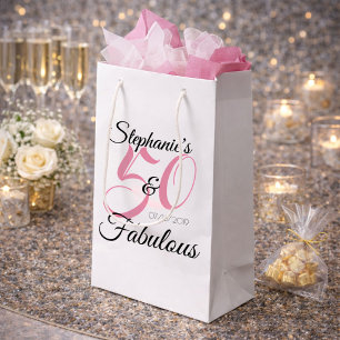 Petit Sac Cadeau 50 ans et Fabuleux Fête d'anniversaire personnalis